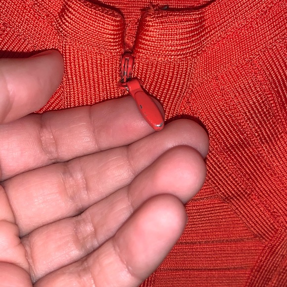 Coral Herve Leger Dress - 100% authentic - Picture 7 of 8
